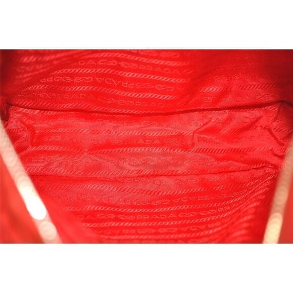 PRADA Nylon Leather Shoulder/Crossbody Bag Red 💼 #1 - Picture 14 of 14